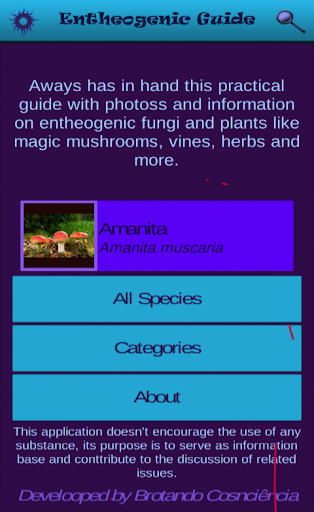 Android application Entheogenic Guide screenshort