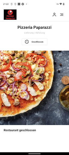 Android application Pizzeria Paparazzi screenshort