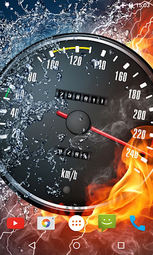 Burning Speedometer Wallpaper