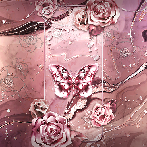 Rose Gold Marbling - Wallpaper logo