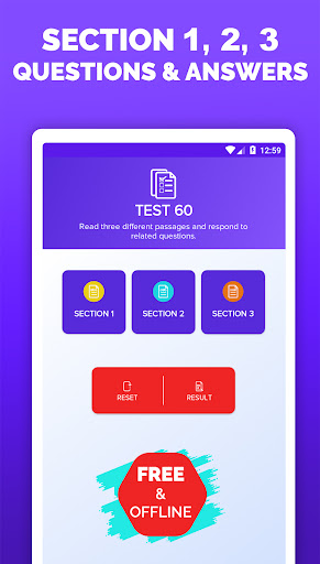 Screenshot of IELTS® Reading Tests