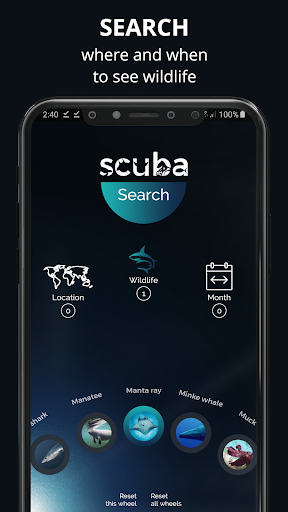 Android application Scuba Calendar screenshort