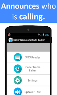 Caller Name and SMS Talker Schermata