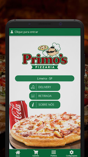 Android application Primos Pizzaria screenshort