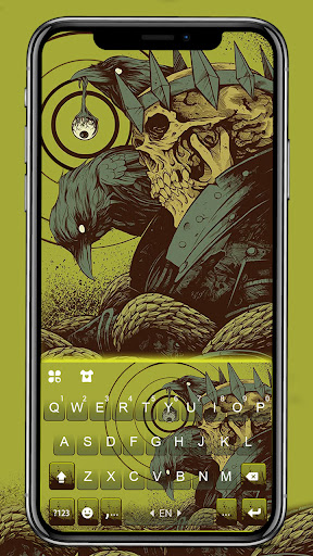 Android application Raven Skull Throne Keyboard Ba screenshort