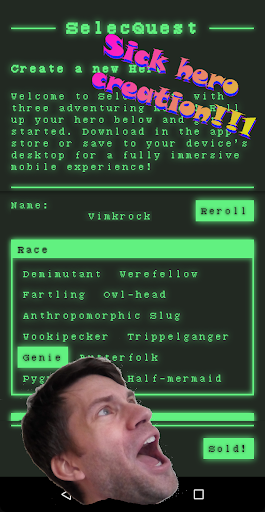 Android application SelecQuest screenshort