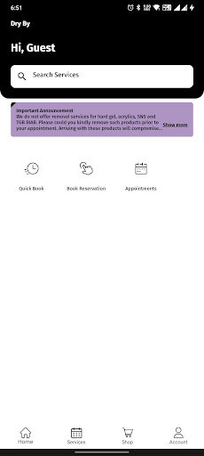 Android application DryBy London screenshort