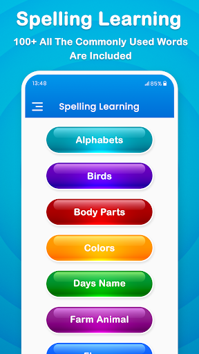 Spelling Learning Screen 2