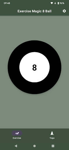 Android application Exercise, Yoga Magic 8 Ball screenshort