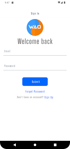 Android application WAO screenshort