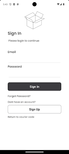 Android application My Courier Portal screenshort