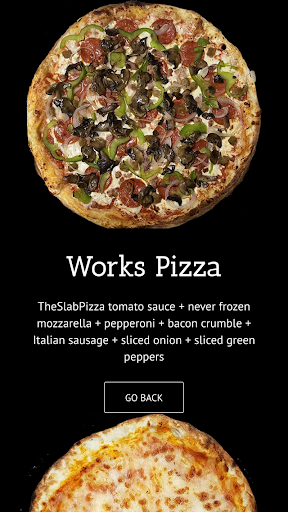 Android application The Slab Pizza screenshort