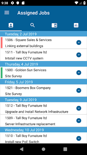 Android application JobTrack Mobile screenshort