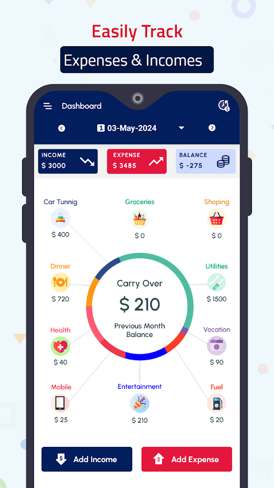 #1. Expense Tracker (Android) Ved: Advance Appsol Technologies