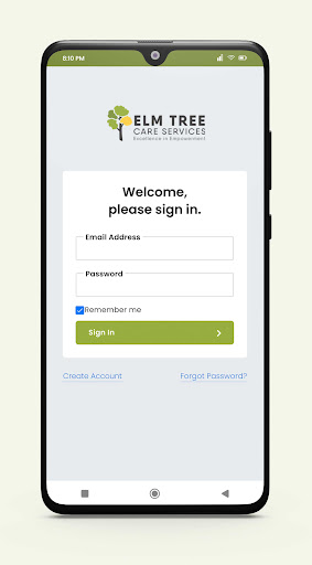Android application Elm Tree Care Services screenshort