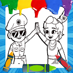 Cover Image of Скачать Little Singham Coloring Game Cartoon 2.0 APK
