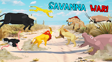 Lion Fights Savannah Animalsのおすすめ画像1