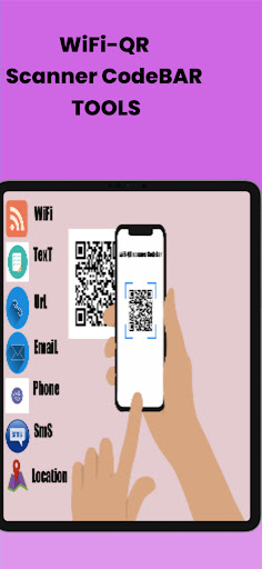 Android application WiFi QR Scanner codeBar screenshort