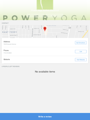 Screenshot of Power Yoga Buffalo