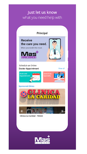 Android application Mas Clinicas screenshort