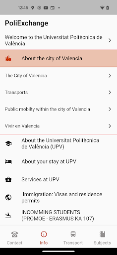 UPV PoliExchange Screen 2
