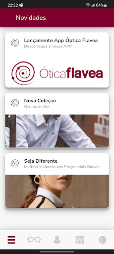 Android application Óptica Flavea screenshort