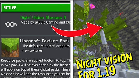 Night Vision Mod Minecraft PE