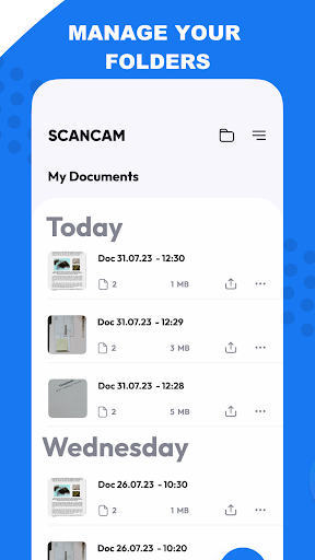 Scan Cam: Docs PDF Scanner App Screen 3