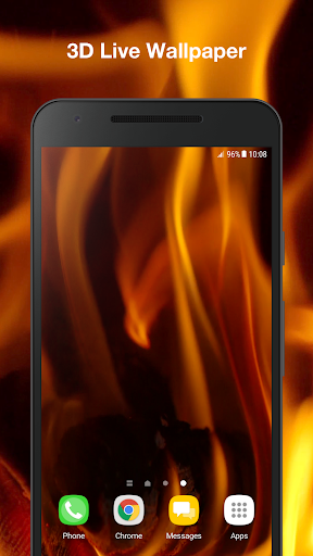 Android application Fire 3d Live Wallpaper screenshort