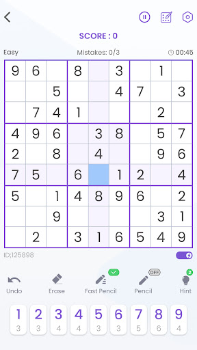Android application Classic Sudoku Puzzle Games screenshort