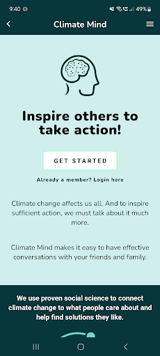 Android application Climate Mind screenshort