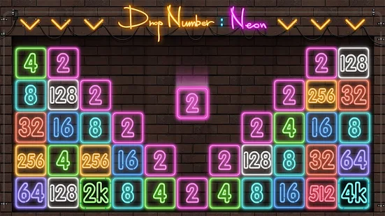 Drop Number® : Neon 2048