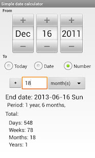 Simple Date Calculator 1.1 APK screenshots 3