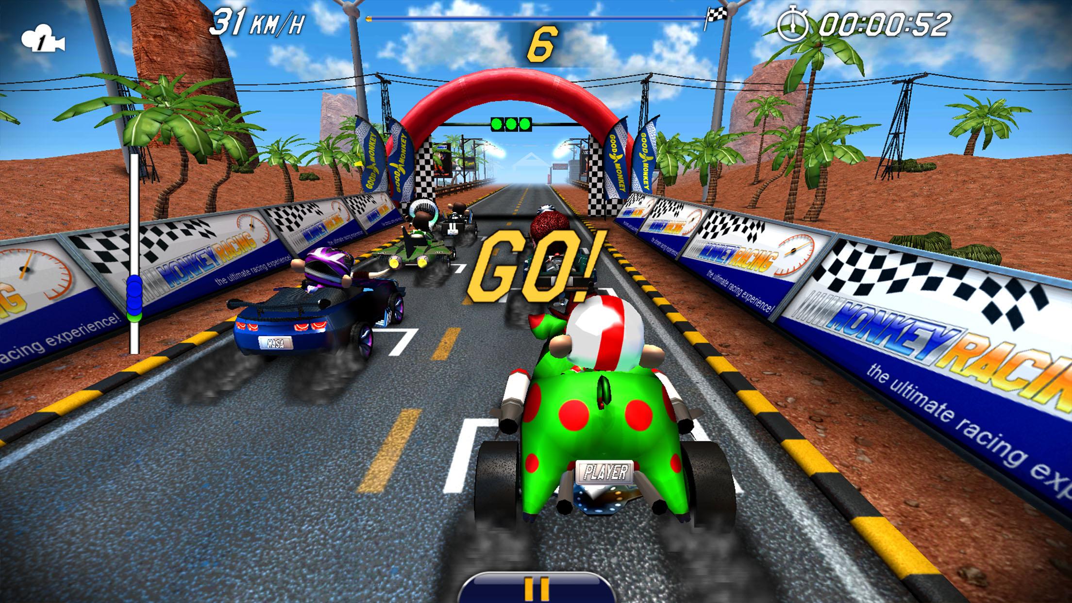 Android application Monkey Racing screenshort