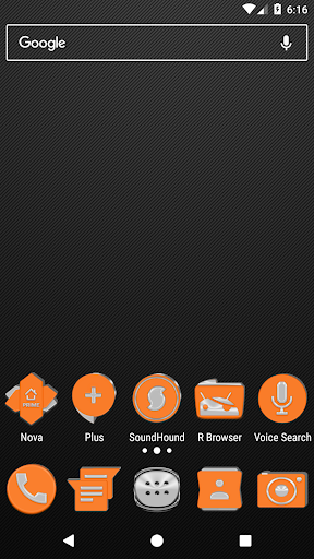 Android application Bright Orange Icon Pack screenshort
