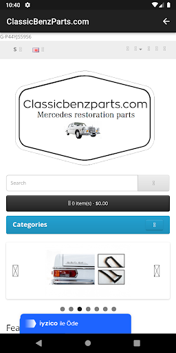 Android application Classic Benz Parts screenshort
