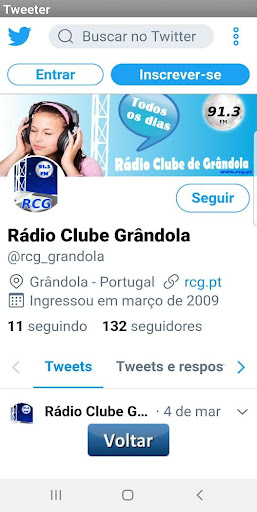 Rádio Clube de Grândola - RCG Screen 3