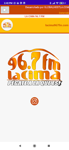Android application LA CIMA 96.7 FM screenshort