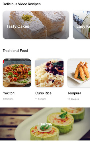 Screenshot of Japanese food recipes
