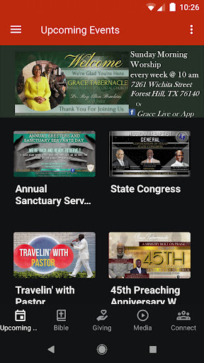 Android application Grace Tabernacle Church screenshort