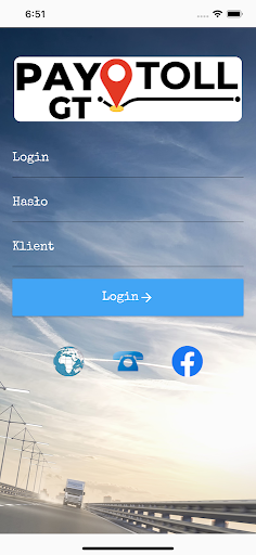 Android application PayToll_GT screenshort