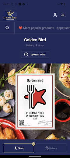 Android application Golden Bird Belfast screenshort