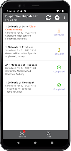 Android application DispatchGo screenshort