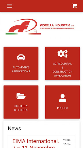 Android application Fiorella Industrie screenshort