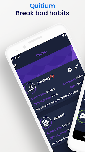 Android application Quitium: Break bad habits screenshort