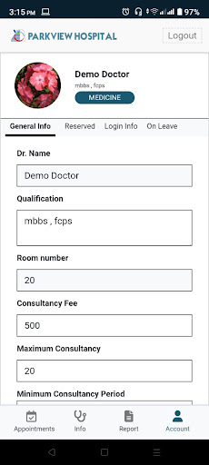 Parkview Doctor Portal Screen 2