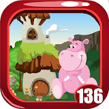 Cute Hippo Rescue Kavi - 136 icon
