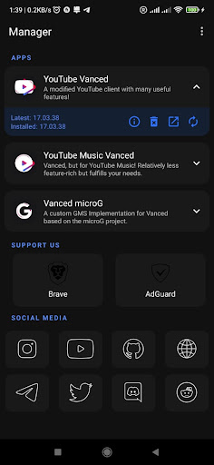 Android application V Manager screenshort