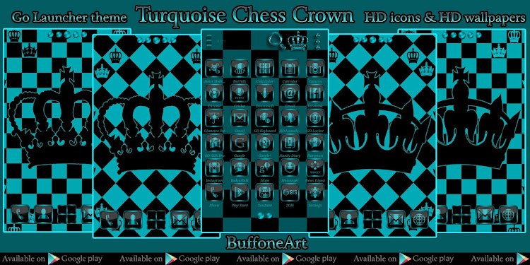 Turquoise Chess Crown Launcher - v2.2 - (Android)