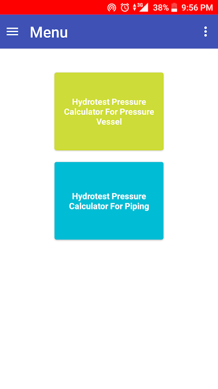 Hydrotest Calculator Pro Screen 1